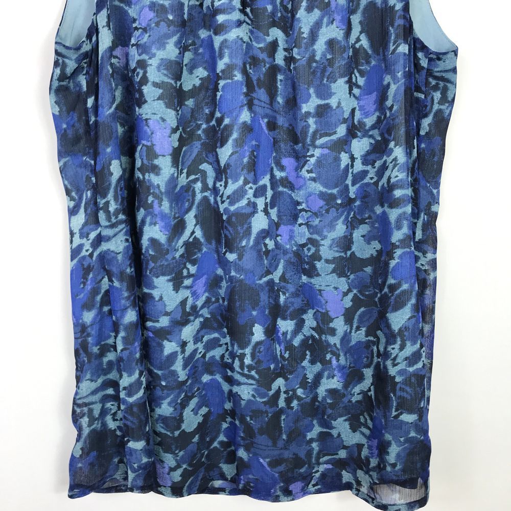 Banana Republic Blue Camouflage Sleeveless Blouse - Picture 3 of 6